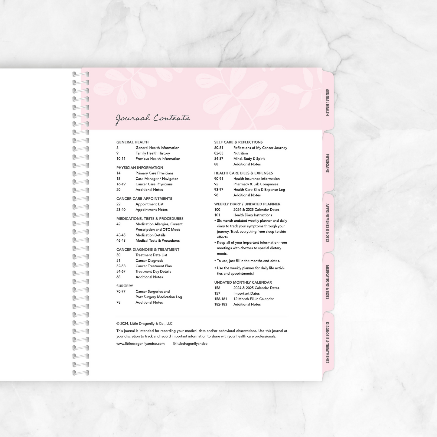 Breast Cancer Journal, Health and Wellness Journal,  Cancer Planner