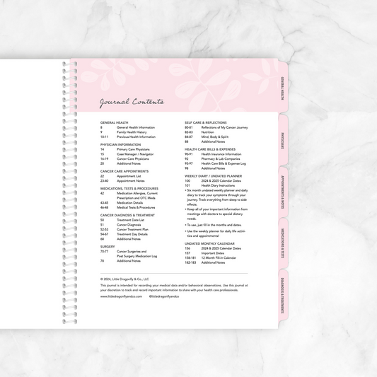 Breast Cancer Journal & Cancer Treatment Planner