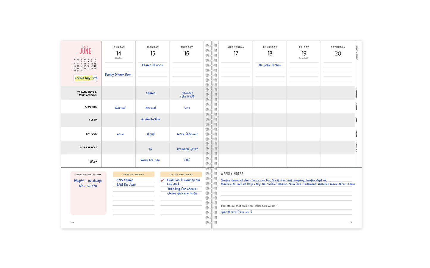 Cancer Diary & 2025 Planner