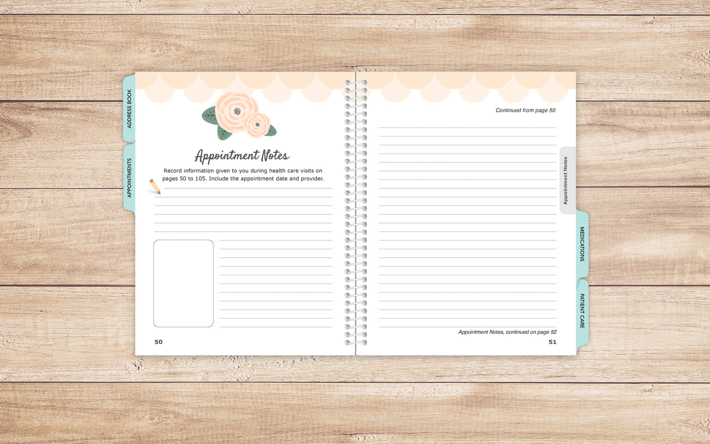 Health Journal in larger print • Guided Medical Journal, Diary