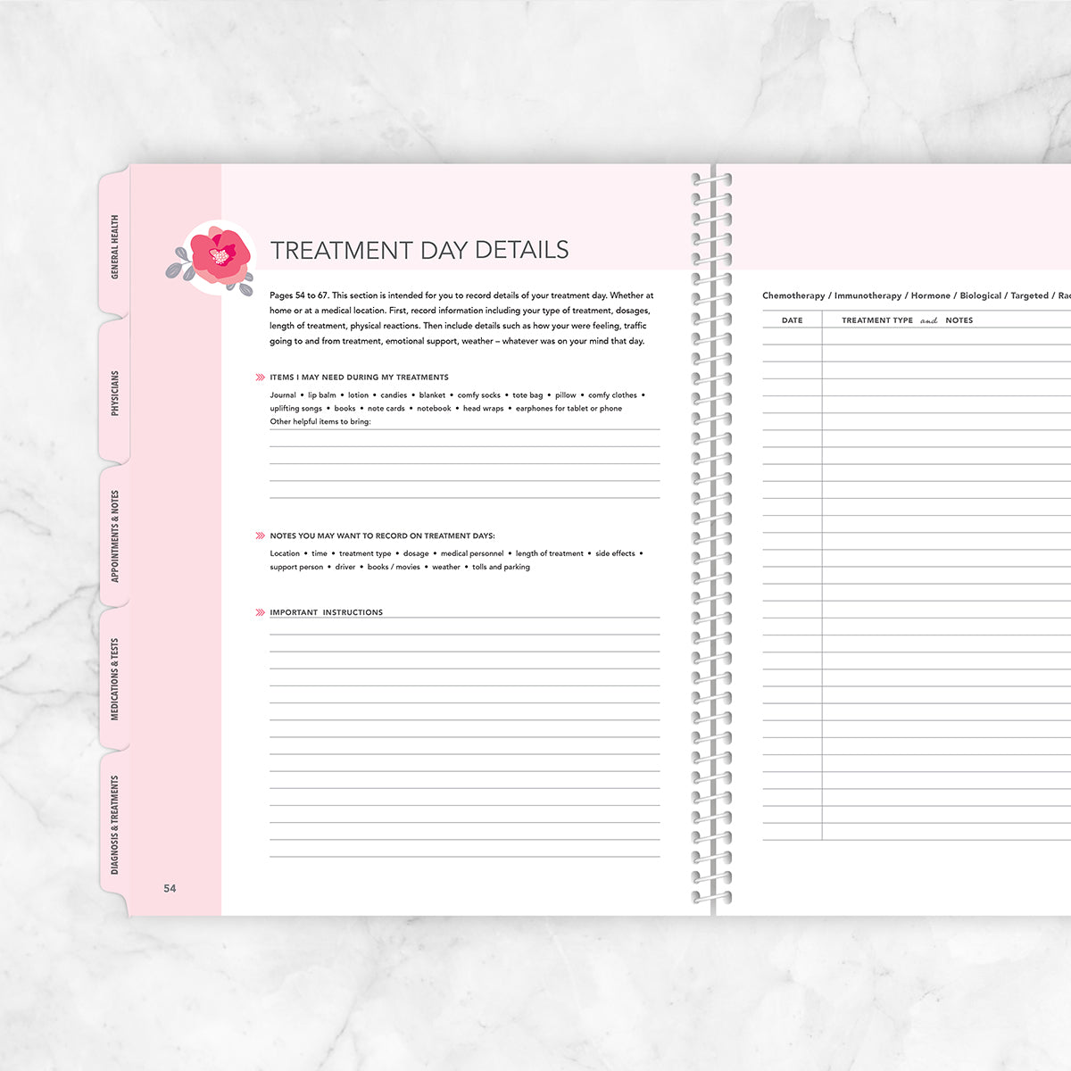 Breast Cancer Journal & Cancer Treatment Planner
