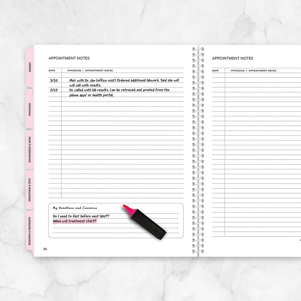 Breast Cancer Journal & Cancer Treatment Planner