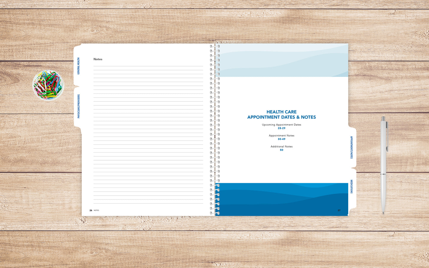 Health & Wellness Journal • Guided Medical Journal, Diary and Undated Planner