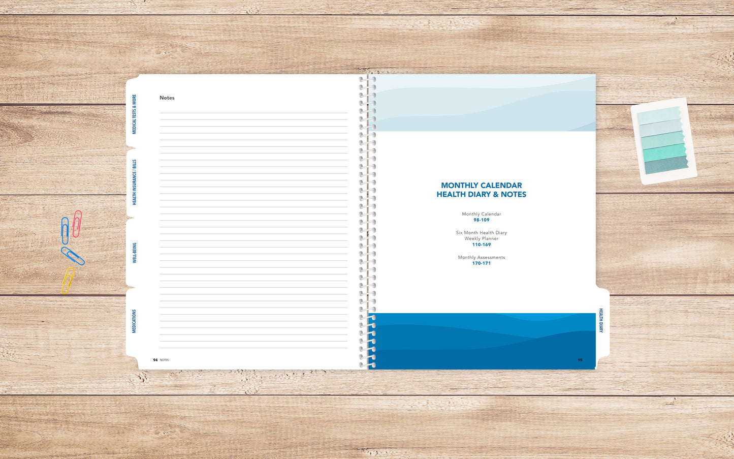 Health & Wellness Journal • Guided Medical Journal, Diary and Undated Planner