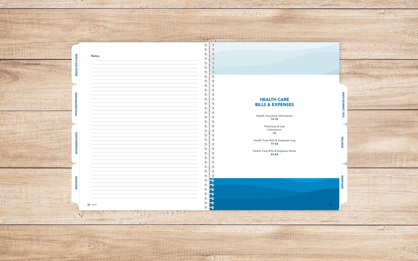 Health & Wellness Journal • Guided Medical Journal, Diary and Undated Planner