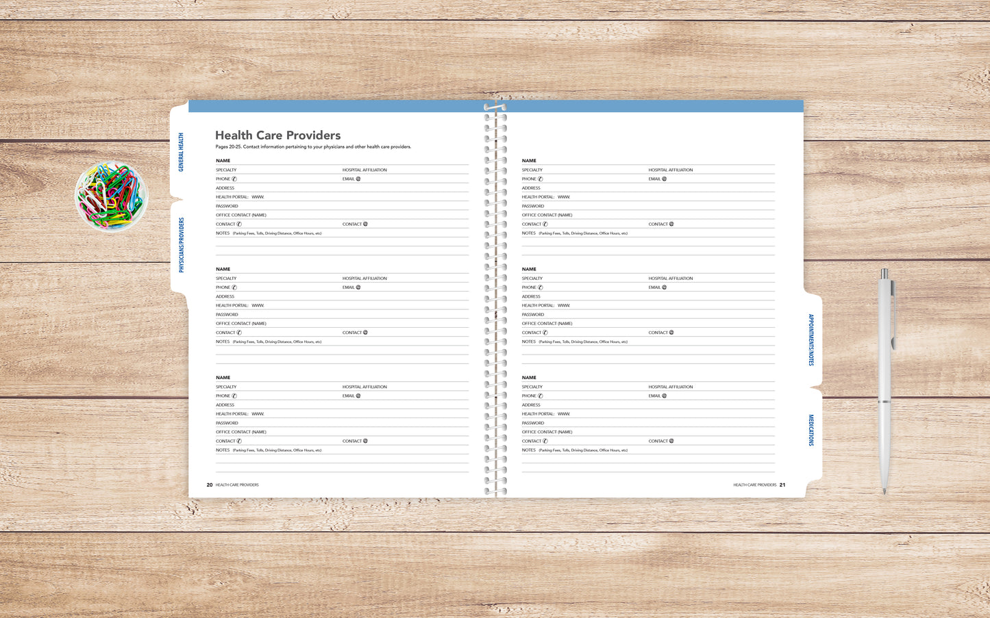 Health & Wellness Journal • Guided Medical Journal, Diary and Undated Planner