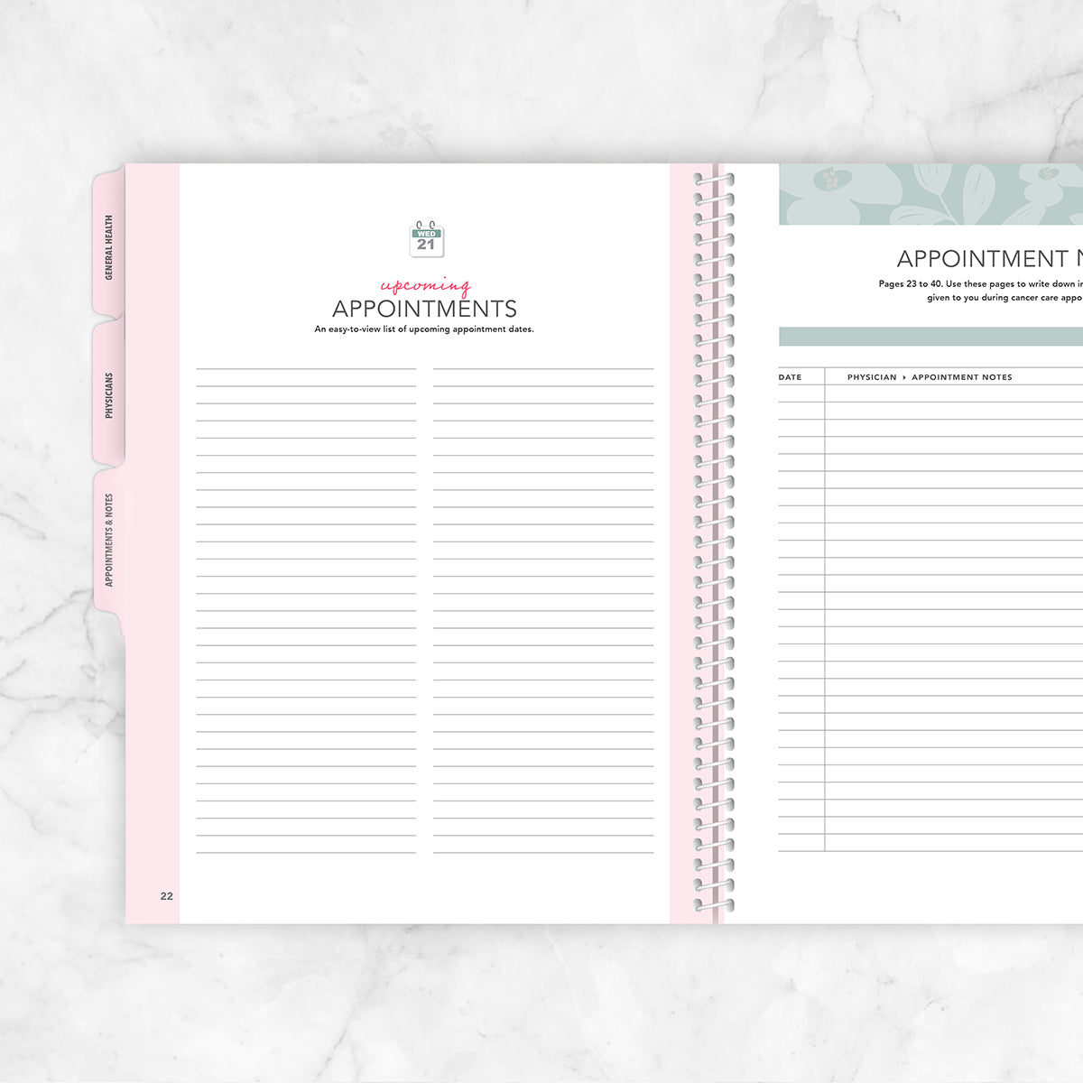 Breast Cancer Journal • Guided Medical Journal, Diary and Undated Planner