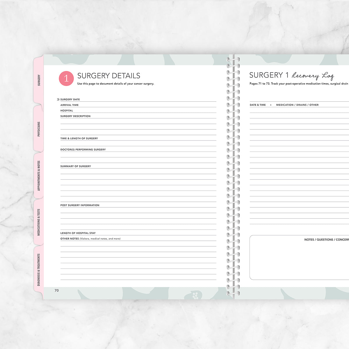 Breast Cancer Journal • Guided Medical Journal, Diary and Undated Planner