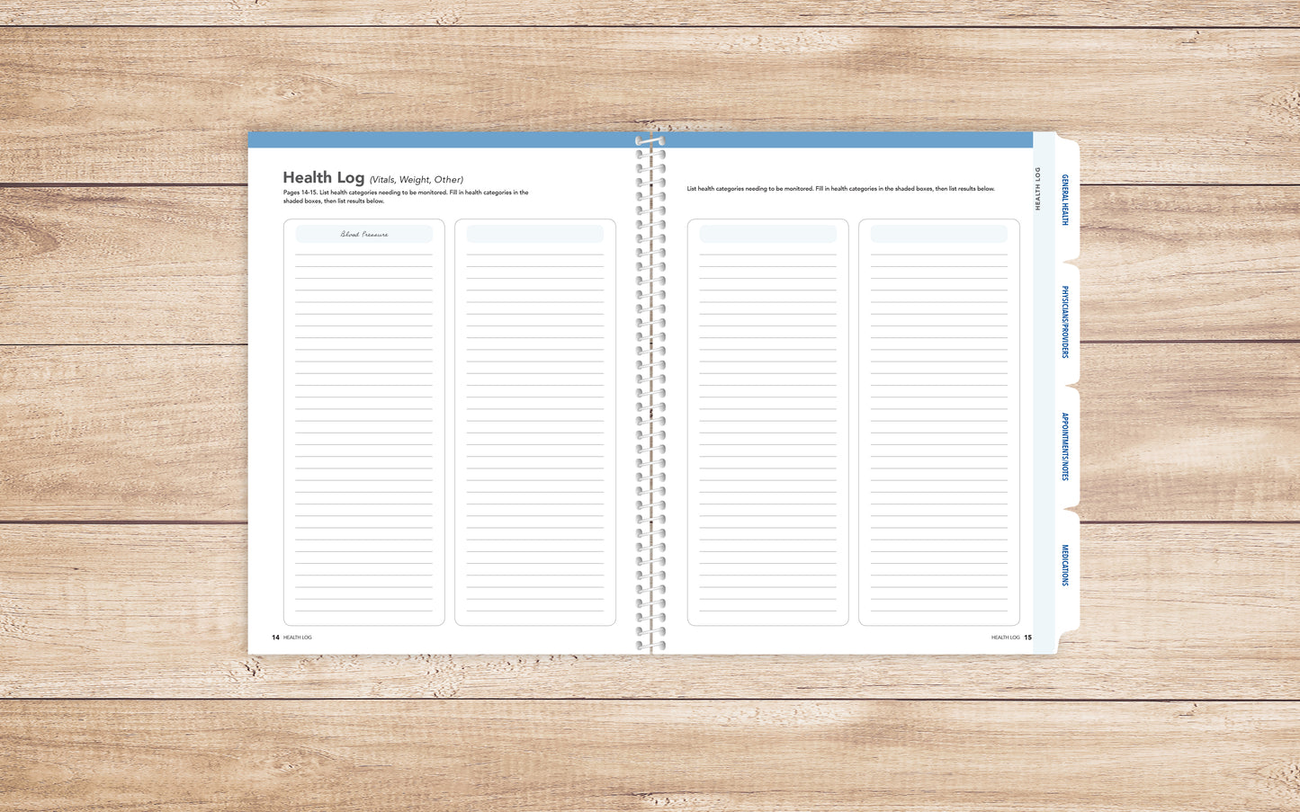 Health & Wellness Journal • Guided Medical Journal, Diary and Undated Planner